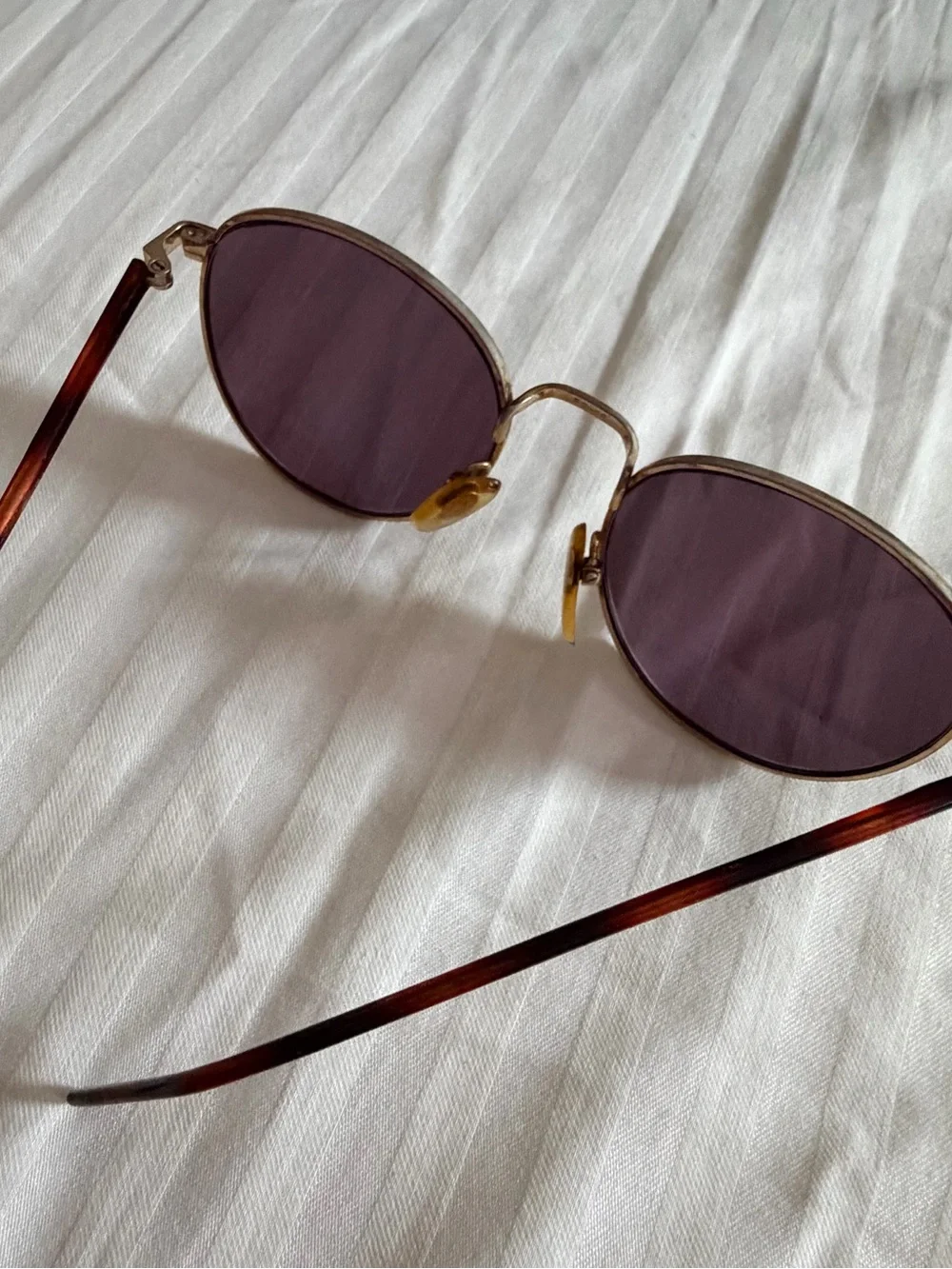 Vintage Round Purple Lens Women's Sunglasses